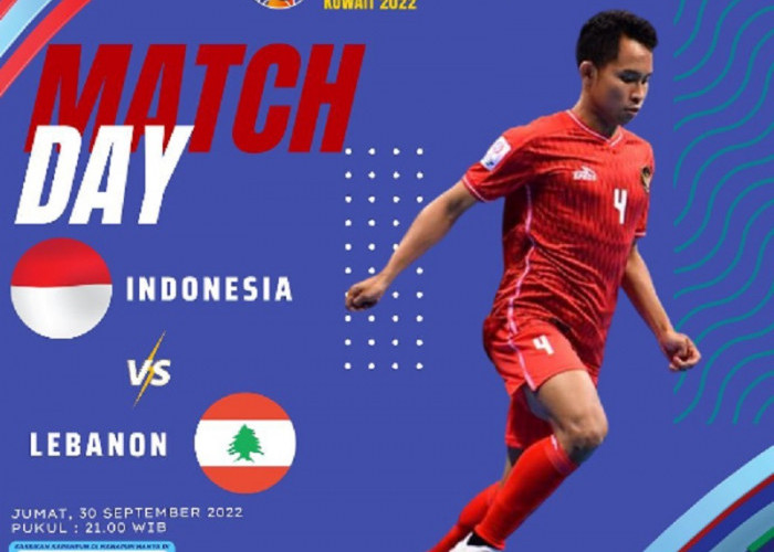 Link Live Streaming Piala Asia Futsal 2022: Timnas Futsal Indonesia vs Lebanon