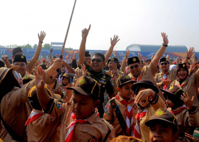 HUT ke-62, Dua Ribuan Anggota Pramuka di Tangerang Kumpul di Stadion Benteng Reborn