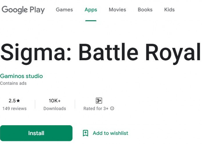 Download Game Sigma Battle Royale Google Play Store Gaminos Studio Sudah Tersedia, Link Unduh Ada Disini!