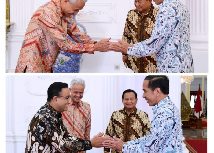 Foto Viral Perbedaan Bacapres Salami Presiden Jokowi, Hanya Anies yang Tidak Tunduk Saat Berhadapan dengan Penguasa