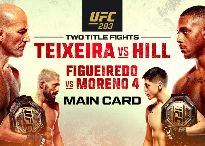 Jadwal UFC 283 Akhir Pekan Ini: Teixeira vs Hill dan Figueiredo vs Moreno Jilid 4!
