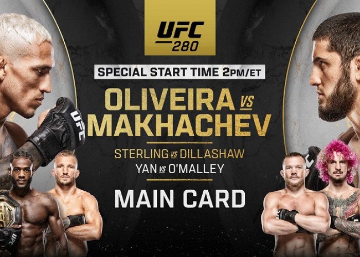Link Live Streaming UFC 280: Sengitnya Oliveira vs Makhachev Serta Gengsi Petr Yan vs Sean O'Malley