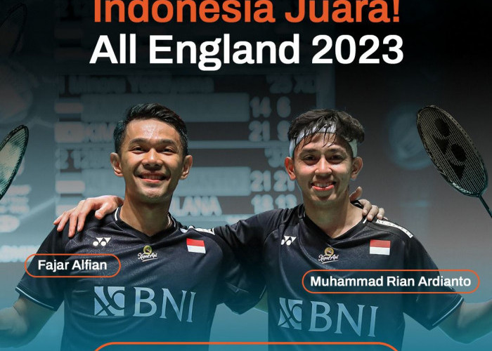 Dukungan BNI untuk Atlet Bulu Tangkis Indonesia Membuahkan Hasil: Fajar & Rian Juara di All England 2023