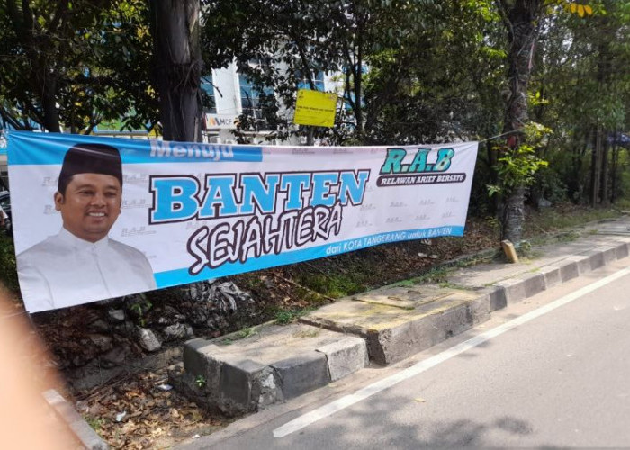 Spanduk Dukungan Maju di Pilgub Banten, Arief: Terima Kasih Dukungannya