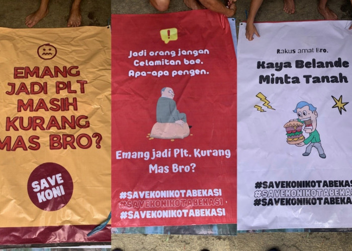 Satpol PP Kota Bekasi Tertibkan Spanduk Penolakan Tri Adhianto Jadi Ketua KONI