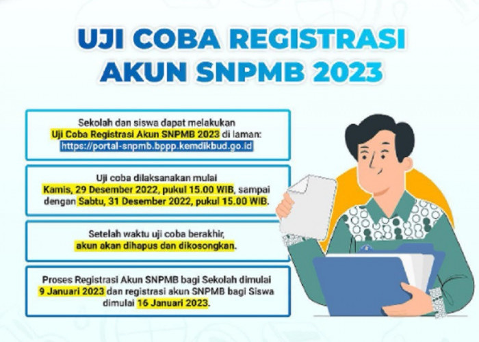 Cek di Sini Cara Uji Coba Registrasi Akun SNPMB 2023,  Penting Bagi Siswa