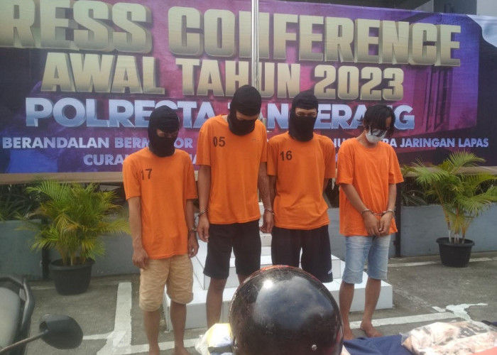 4 Anggota Geng Motor Brigez dan Valvoline di Tangerang Dibekuk Polisi karena Serang Warga Tangerang 