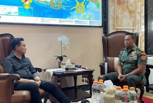 Bahas Persoalan Hukum di Institusi TNI, Panglima Jenderal Andika Bertemu Yusril 
