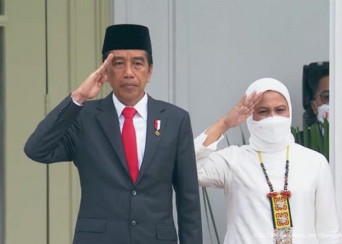 Pimpin Upacara HUT TNI yang Ke-77, Begini Pesan Jokowi untuk TNI-Polri