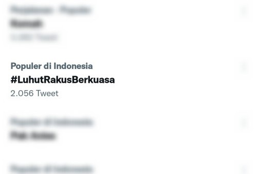 Sebut Indonesia akan Lebih Baik Jika Jokowi Tambah 3 Tahun, Tagar #LuhutRakusBerkuasa Trending