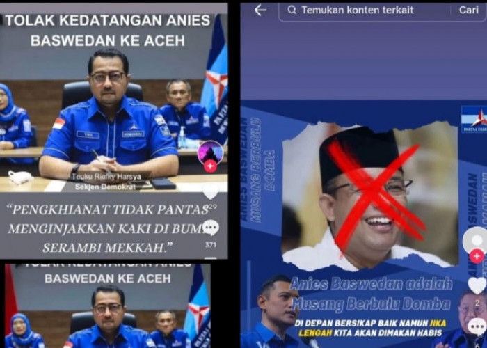 Partai Demokrat Tolak Kedatangan Capres Anies Baswedan ke Aceh Hoax