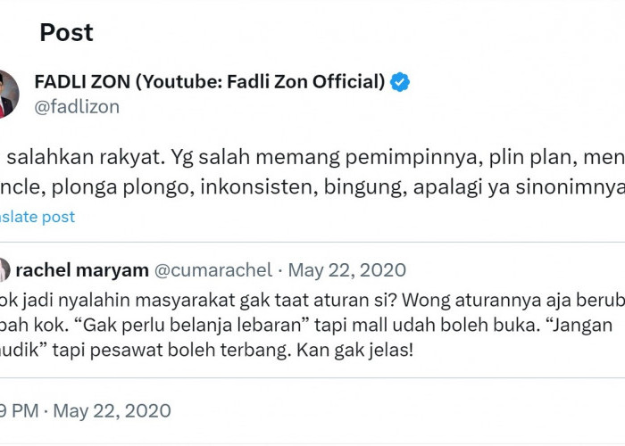 Masih Ingat Nyinyiran Fadli Zon yang Sebut Jokowi Plonga Plongo? Kok Mendadak Kalem Atau 'Ditiarapkan' Prabowo