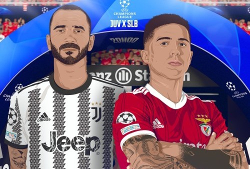 Link Live Streaming Liga Champions 2022/2023: Juventus vs Benfica