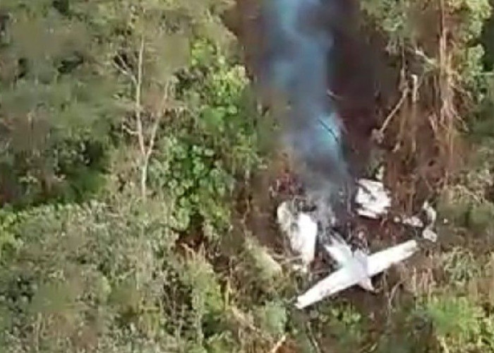 Terdeteksi Sejak Jumat, Tim SAR Gabungan Tetap Kesulitan ke Lokasi Pesawat yang Jatuh di Poik Papua 